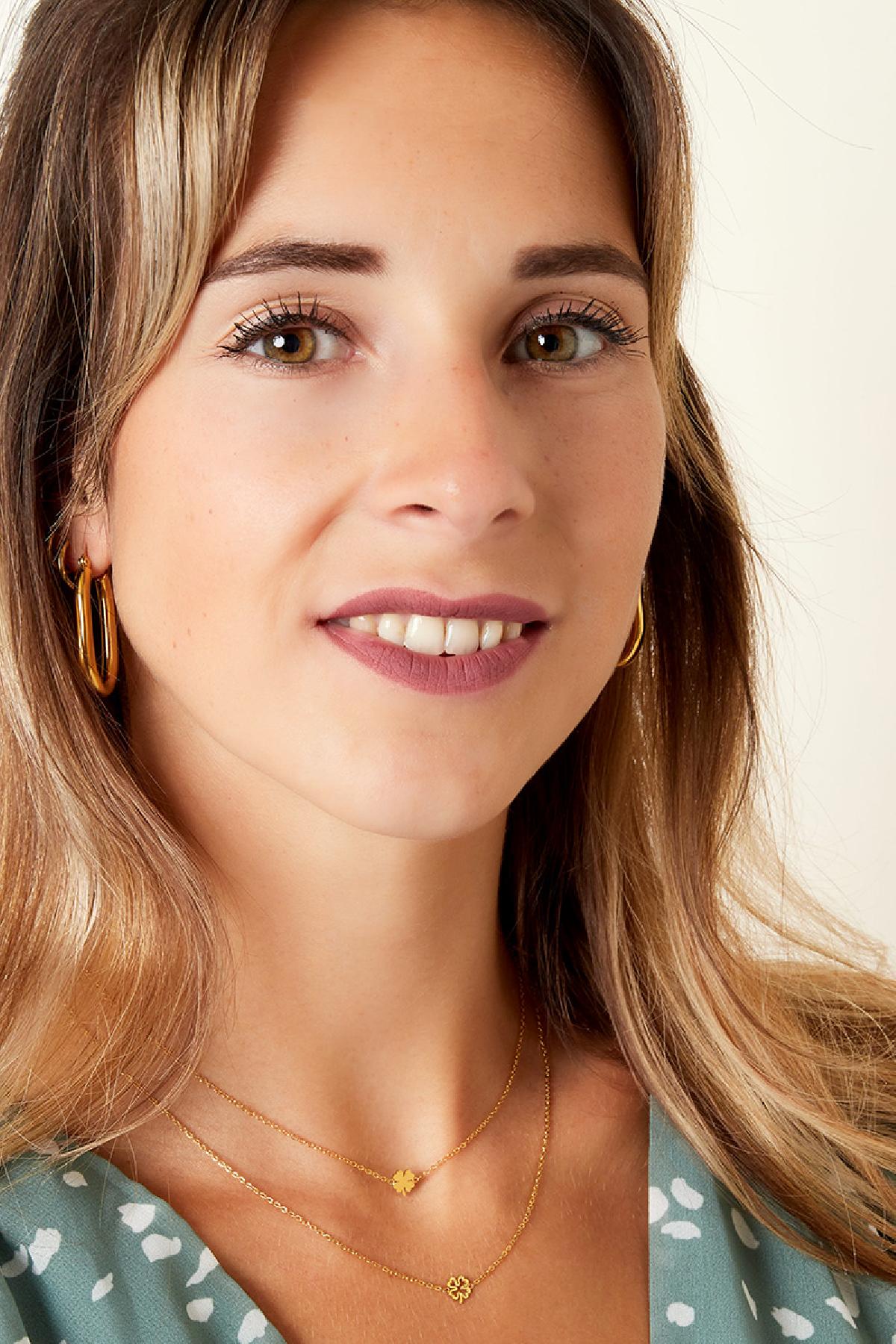 stainless steel necklace clover 