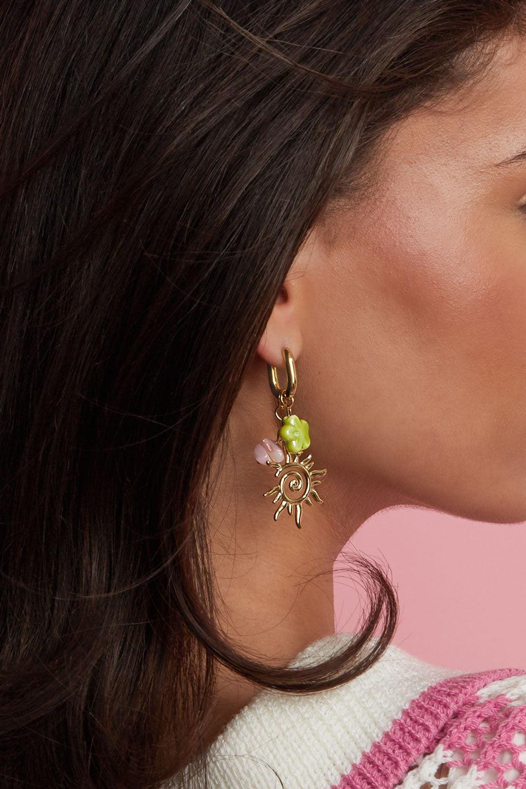 Stainless Steel Drop Earrings Flower Casual Holiday/Beach Romantic Series Women's jewelry