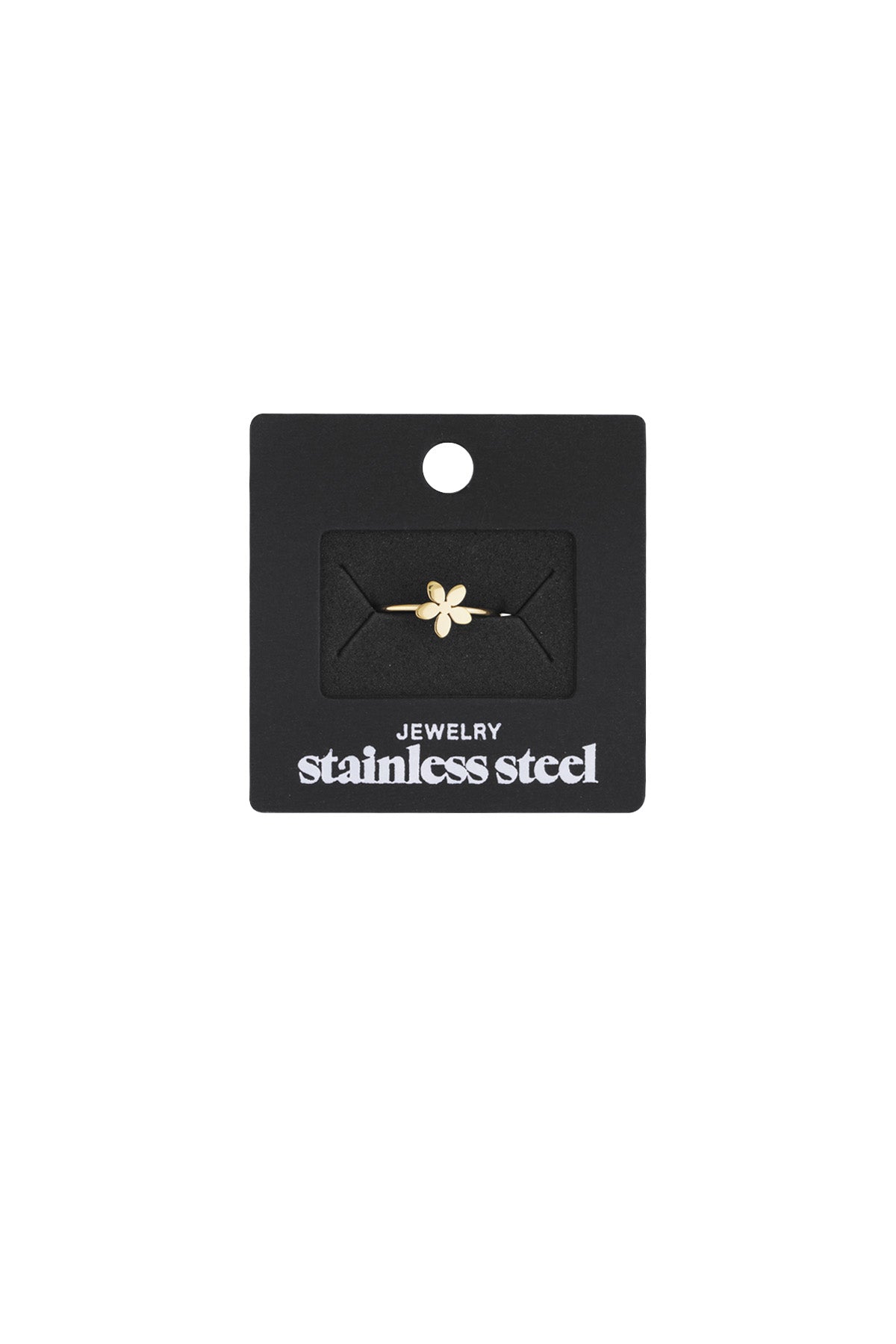 Basic solid color ring with flower