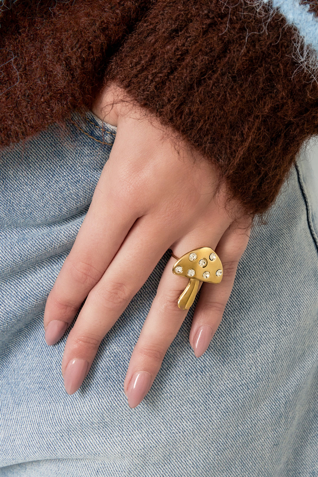 Stainless Steel Statement Rings plant Casual Daily Simple Series Women's jewelry