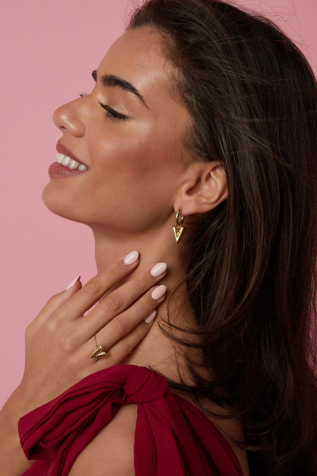 Stainless Steel Drop Earrings Heart Casual Daily Simple Series Women's jewelry