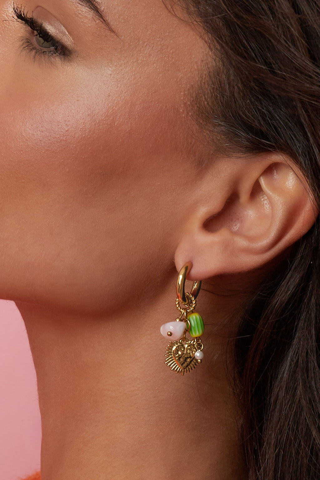 Stainless Steel Drop Earrings Heart Casual Daily Simple Series Women's jewelry