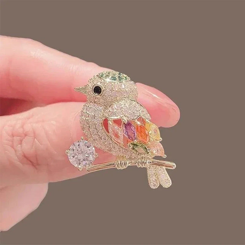 Vintage Crystal Brooches Creative Animal, Flowers