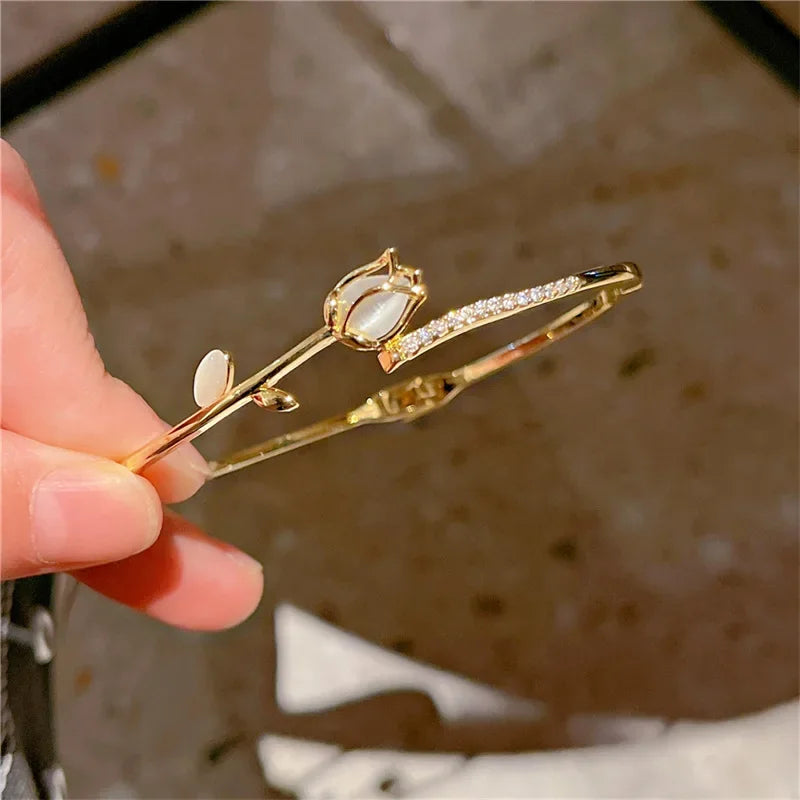 Opal Tulip Zircon Stones Bracelet