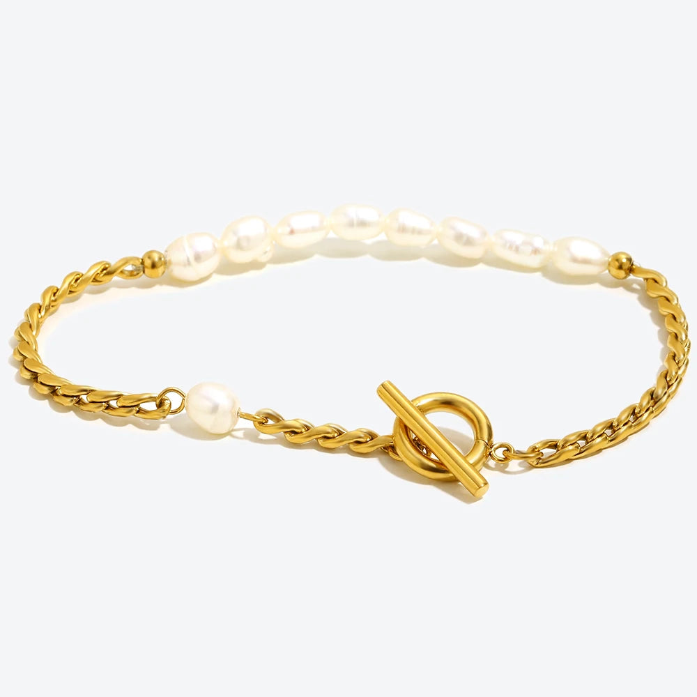 Woven Chain with Elegant Pearl