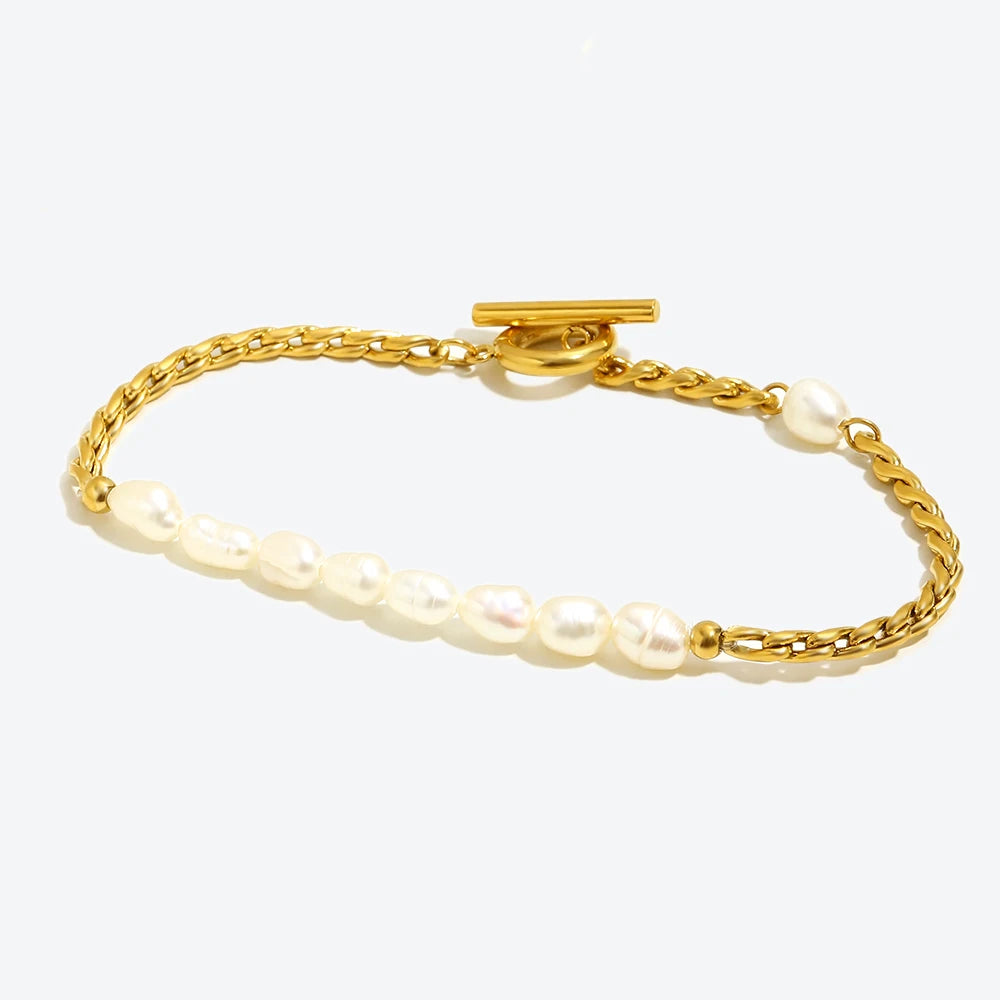 Woven Chain with Elegant Pearl