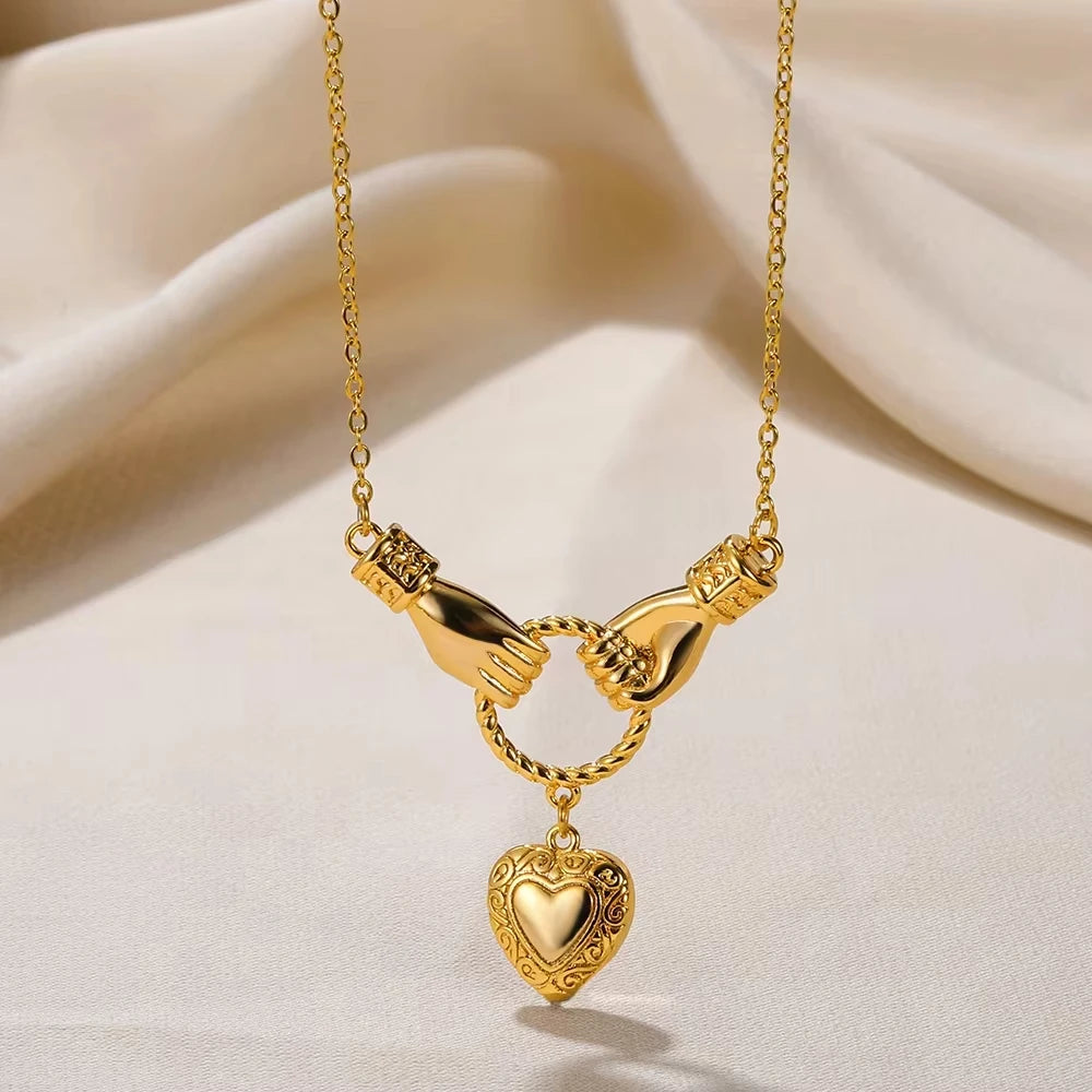 Punk Heart Pendant Necklaces