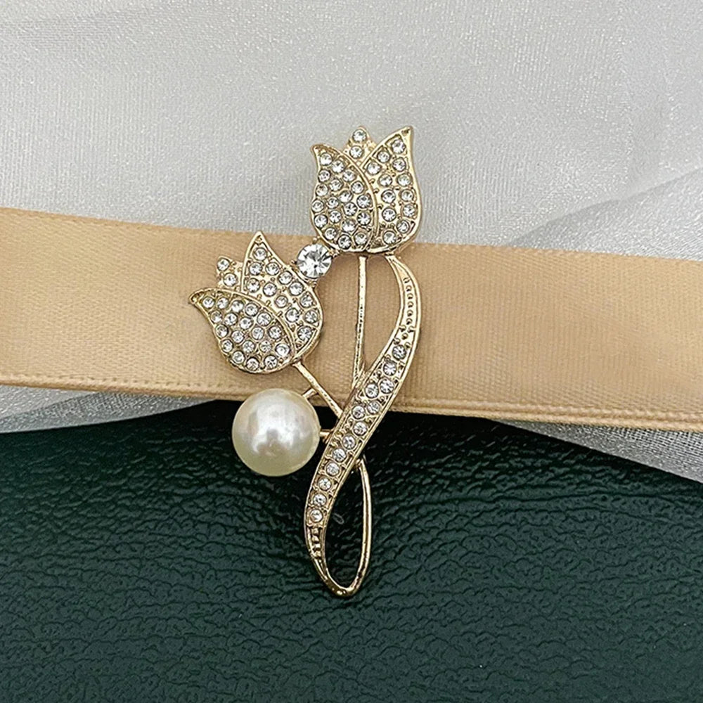 Vintage Crystal Brooches Creative Animal, Flowers