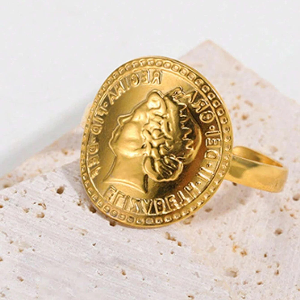 Ancient Greek Arethusa Goddess Coin Rings
