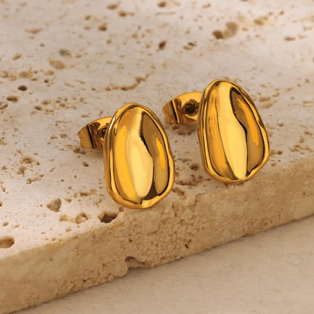 Elegance Geometry Texture Earrings