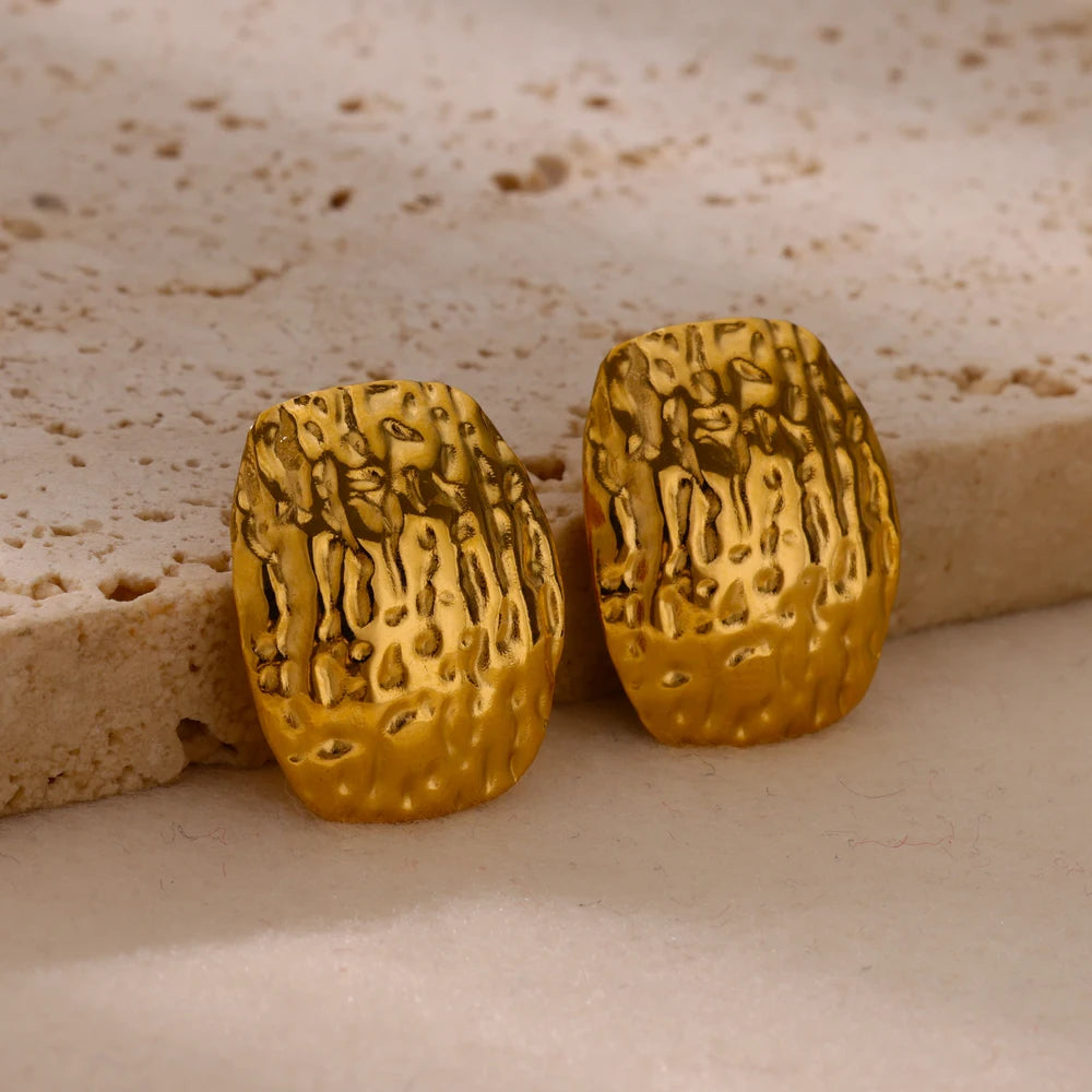 Elegance Geometry Texture Earrings