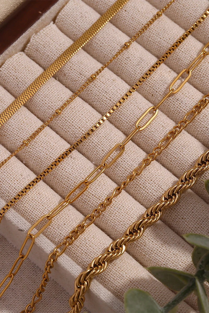 Blade Figaro Twists Chains Bracelet