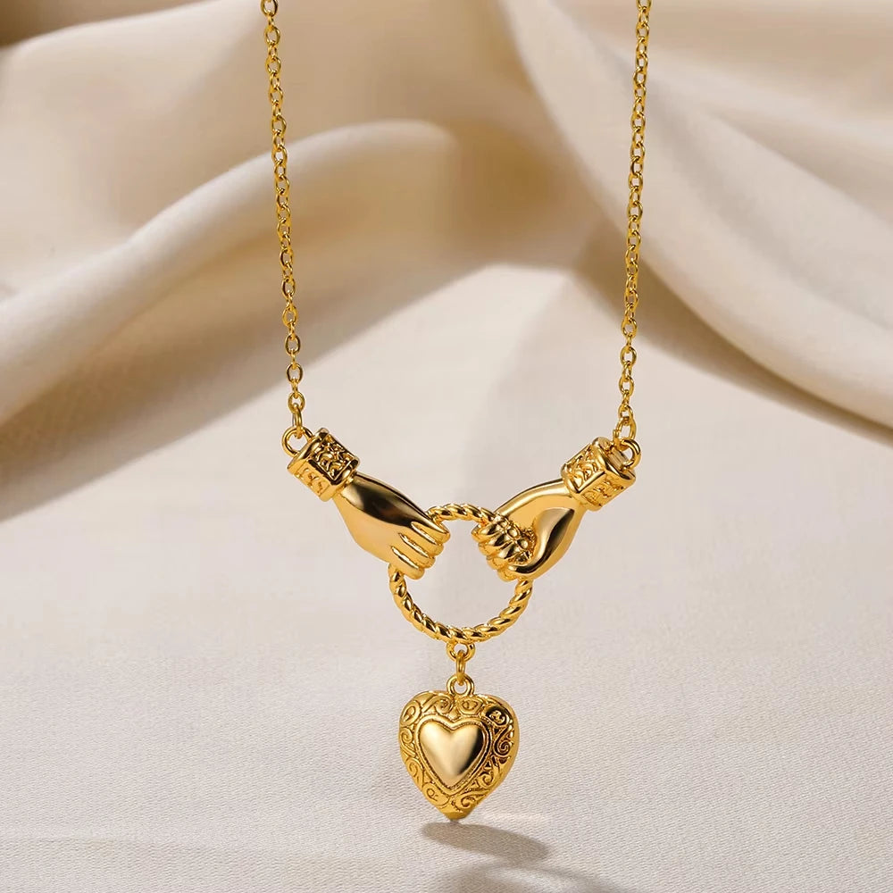 Punk Heart Pendant Necklaces