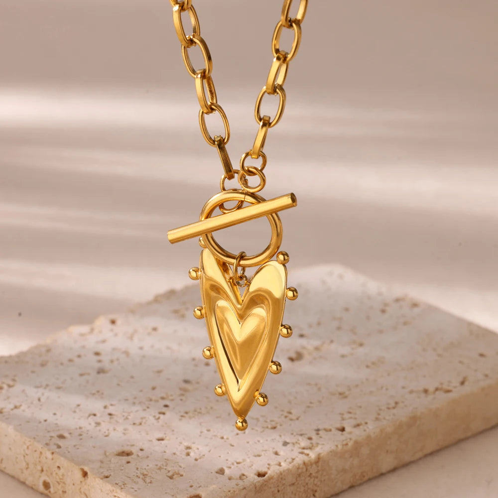 Punk Heart Pendant Necklaces