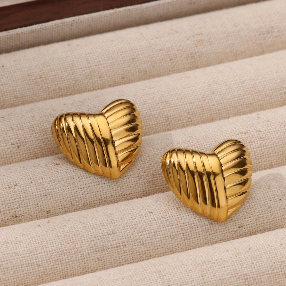 Elegance Geometry Texture Earrings