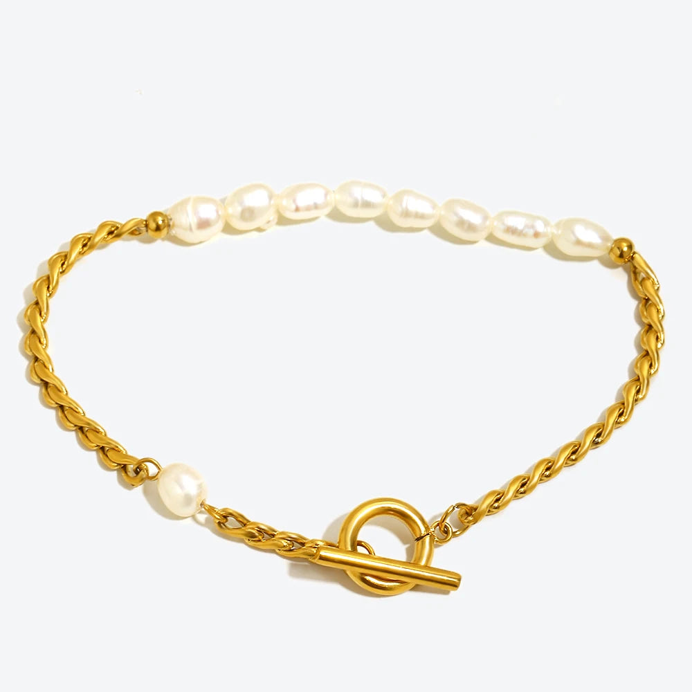 Woven Chain with Elegant Pearl