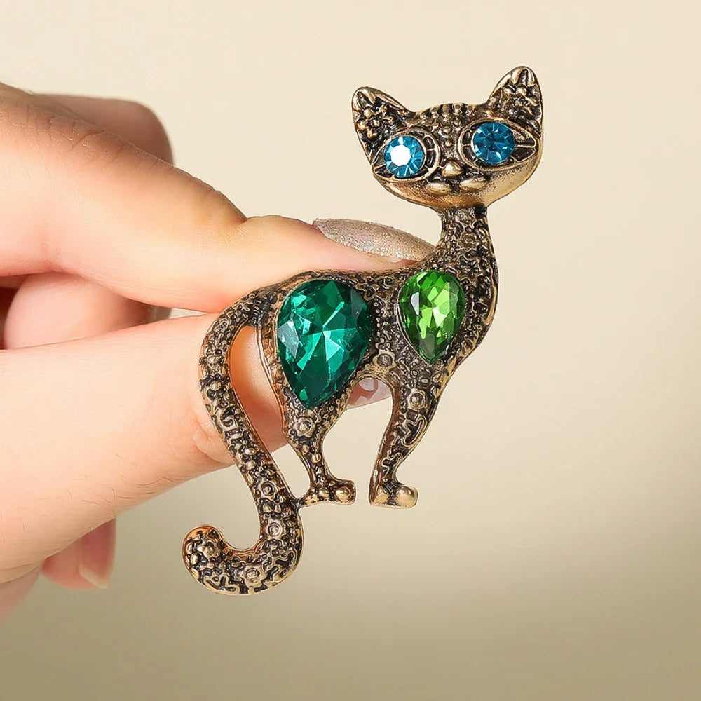 Vintage Crystal Brooches Creative Animal, Flowers