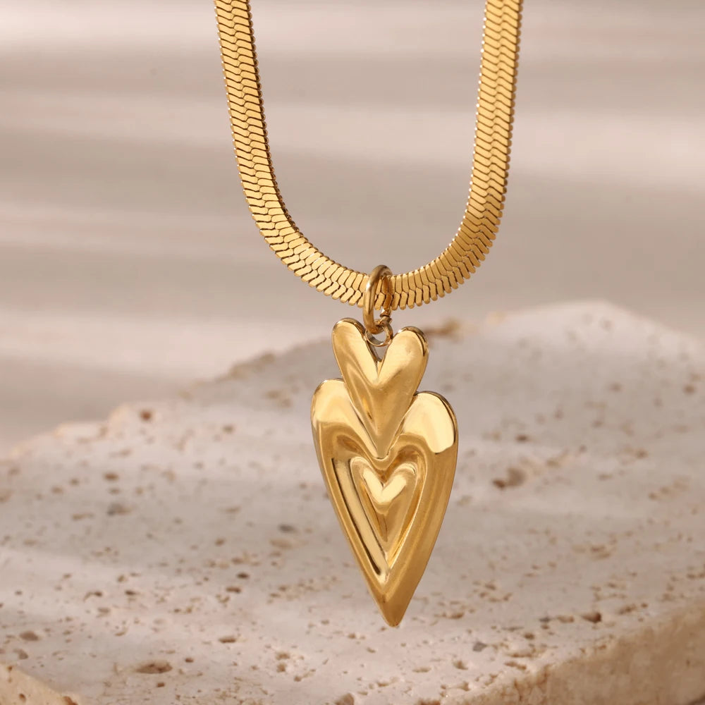 Punk Heart Pendant Necklaces