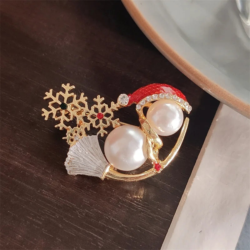 Christmas Snowman Brooches