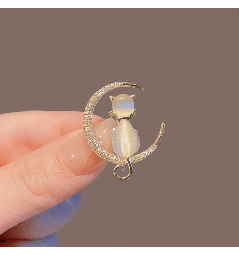 Vintage Crystal Brooches Creative Animal, Flowers