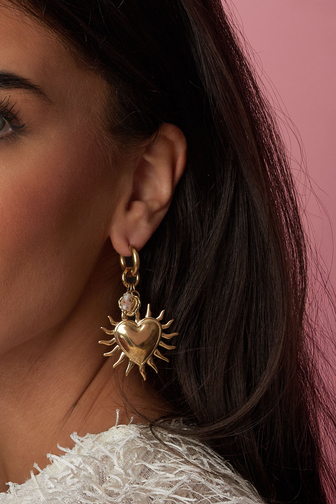 Stainless Steel Drop Earrings Heart Casual Daily Simple Series Women's jewelry